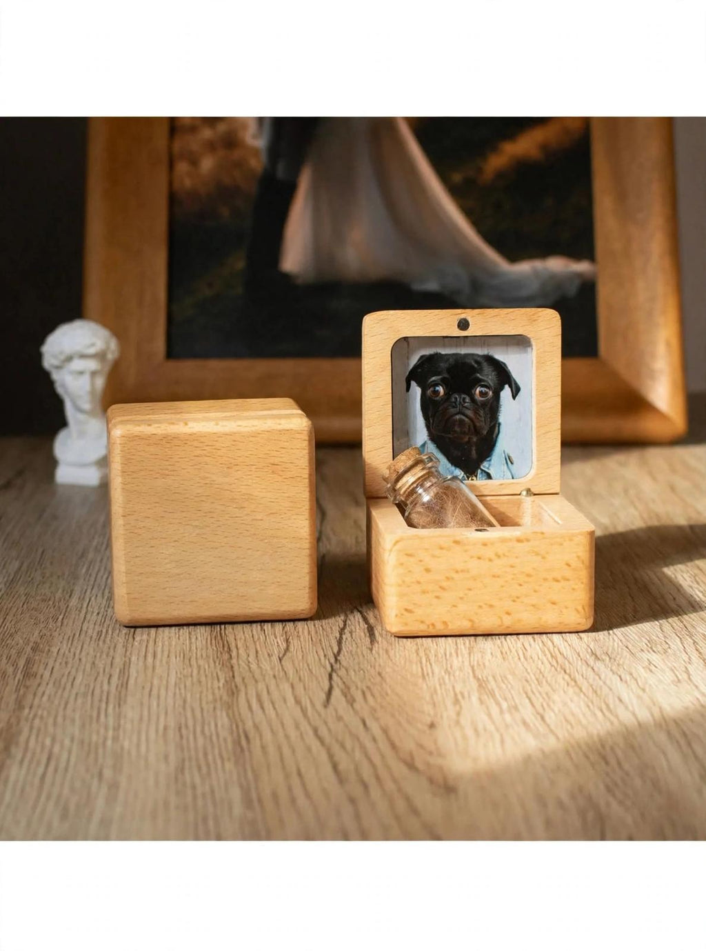 Personalized Pet Fur Keepsake Box – Custom Wooden Pet Hair Souvenir