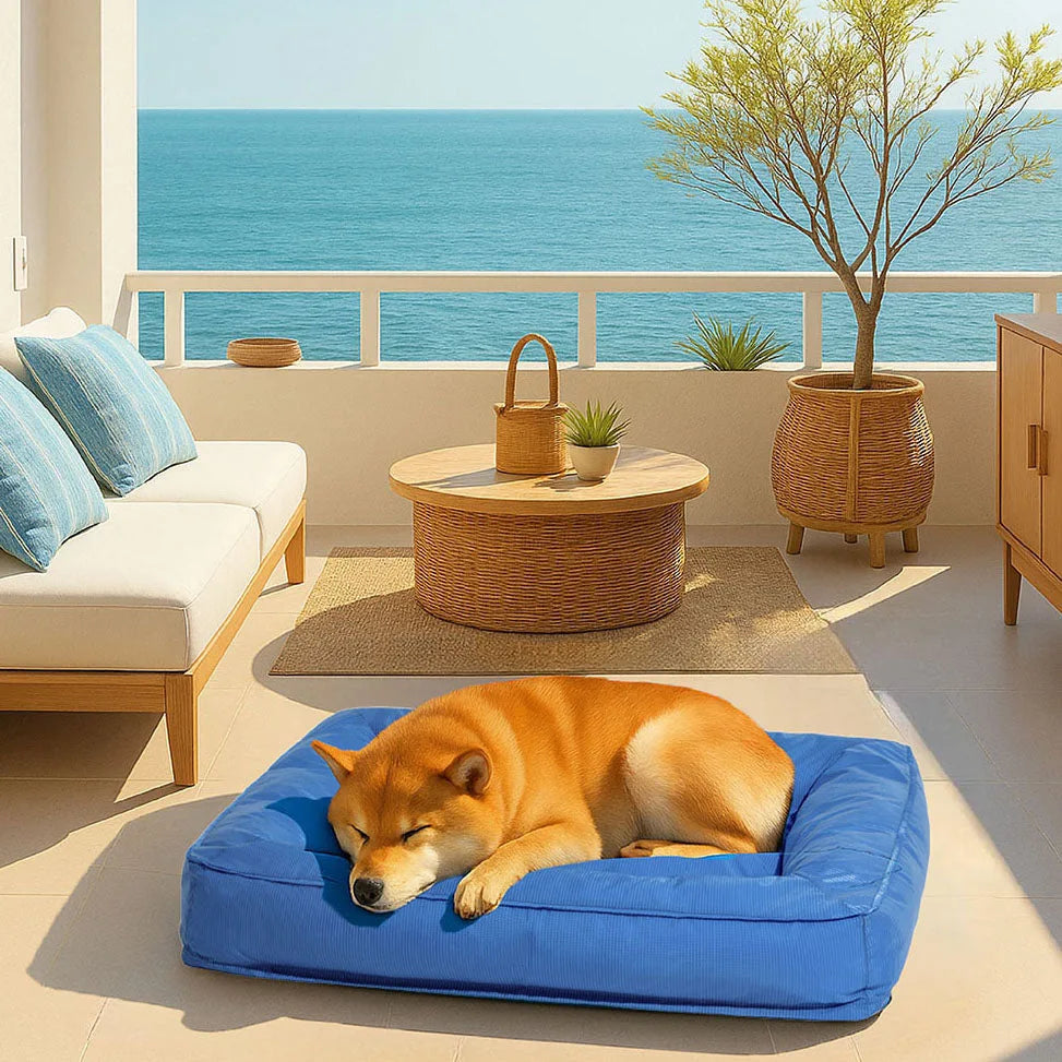 Remipaw Summer Cooling Dog Bed – Waterproof, Washable Bolster Bed for Small, Medium & Large Dogs