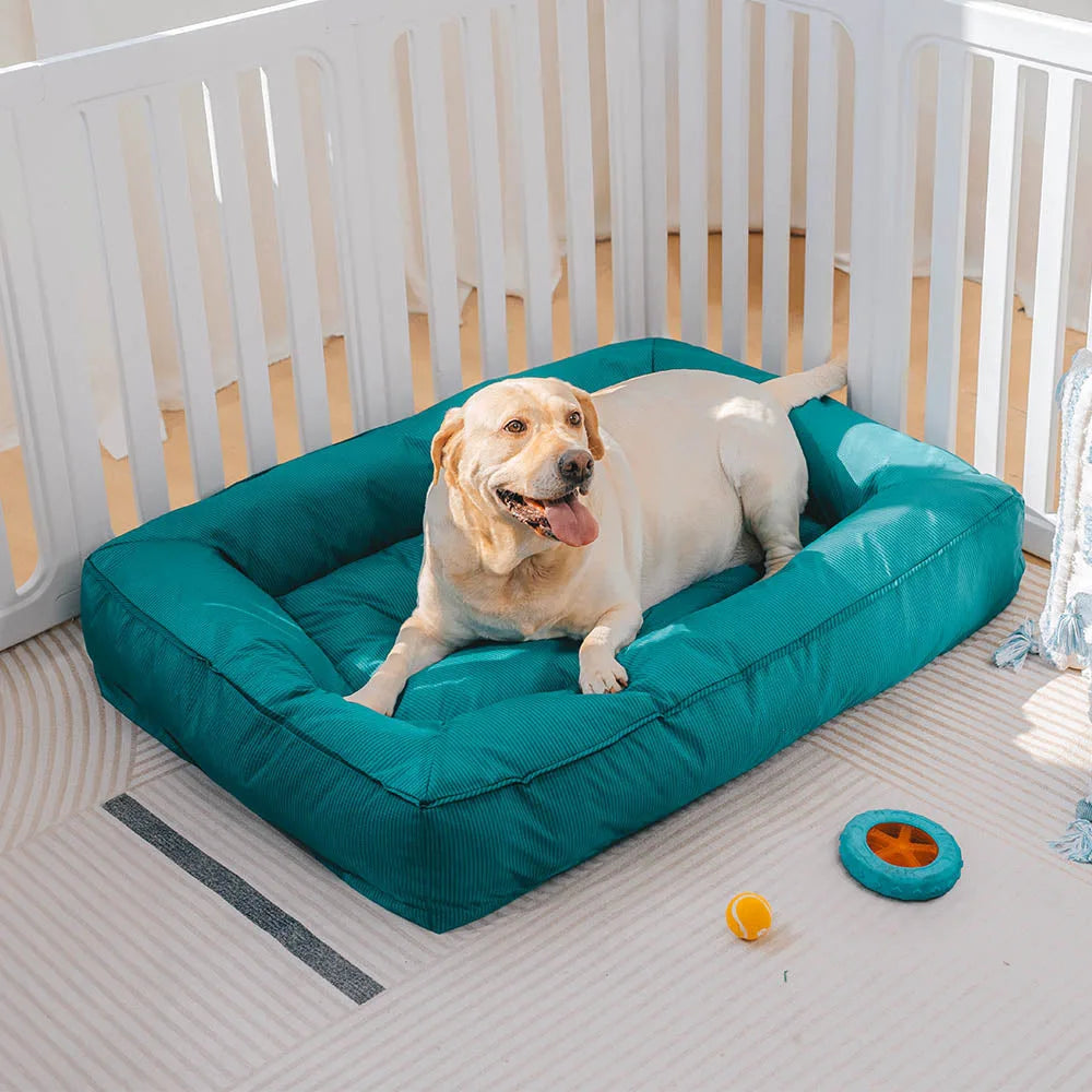 Remipaw Summer Cooling Dog Bed – Waterproof, Washable Bolster Bed for Small, Medium & Large Dogs
