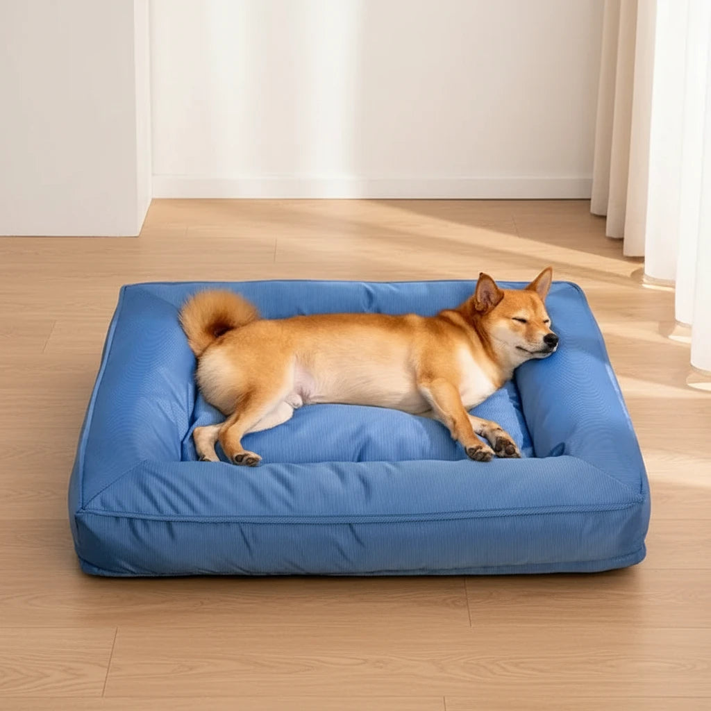 Remipaw Summer Cooling Dog Bed – Waterproof, Washable Bolster Bed for Small, Medium & Large Dogs